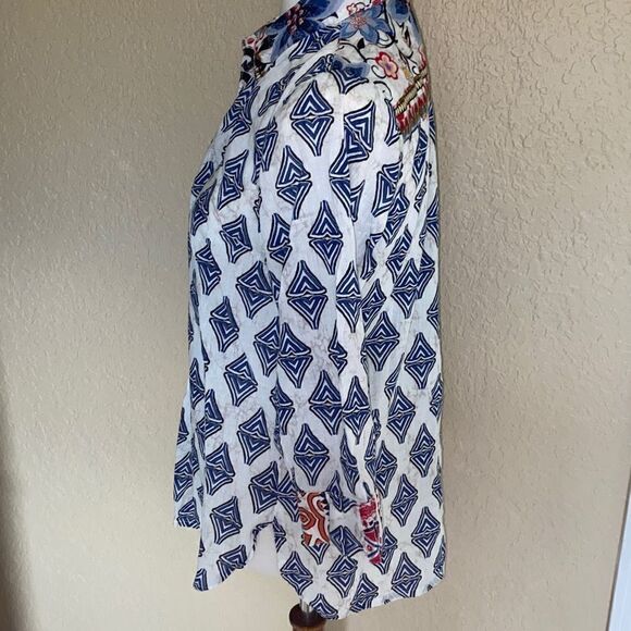 Orientique Naturally Australian graphic button down shirt Sz US5 AU12 - Picture 4 of 10